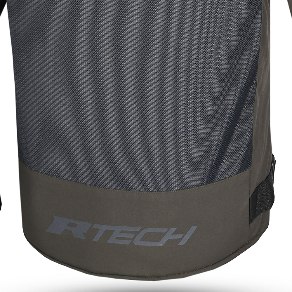R-TECH SPIRAL MESH CHAQUETA DE MOTO DE HOMBRE TEXTIL  ARENA GRIS ROJO 