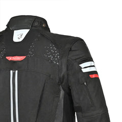 Bela Cross Road Extreme WP Giacca moto per uomo Nero Gris Rosso back shoulder 