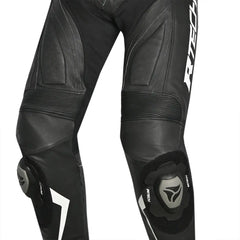 R-Tech Defender GP Tuta Moto In Pelle Racing Intera Nero/Bianco 