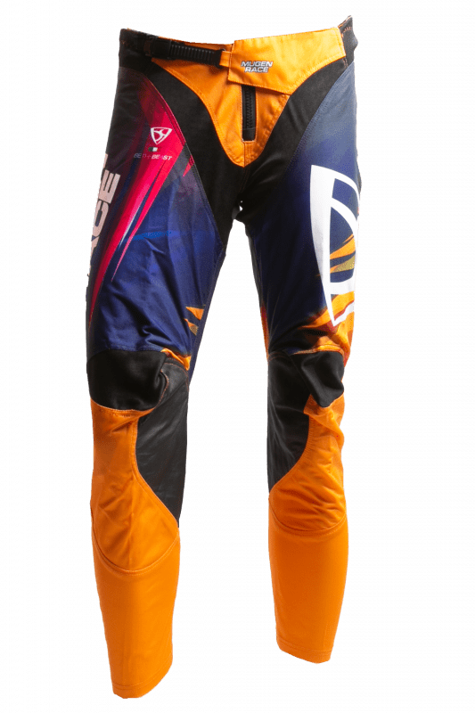 PANTALONI DA CROSS MULTICOLOR MUGENRACE CR-MNR-2498 ARANCIONE BLU