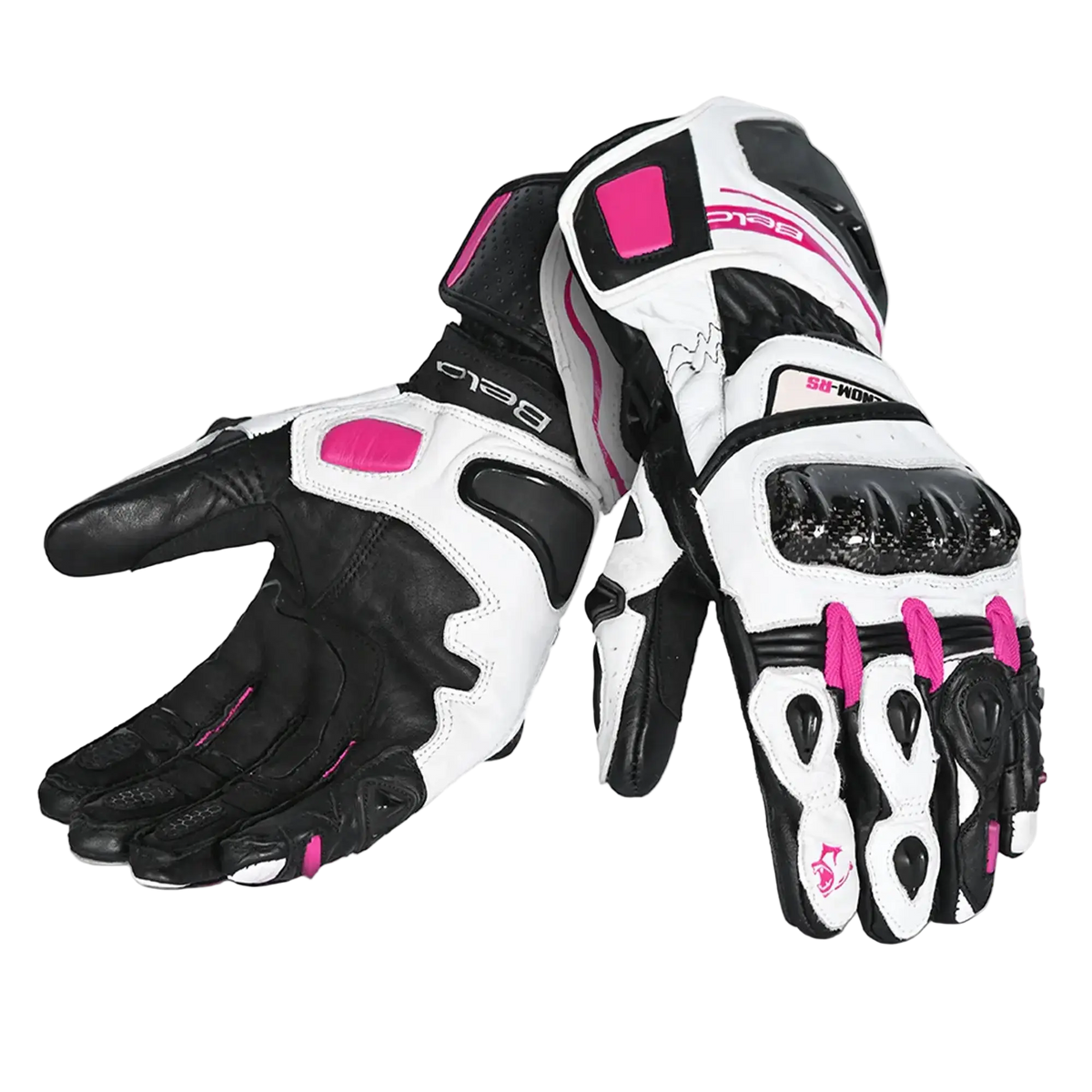 BELA Venom RS Guanti da corsa da Donna- Bianco/Nero/Rosa 