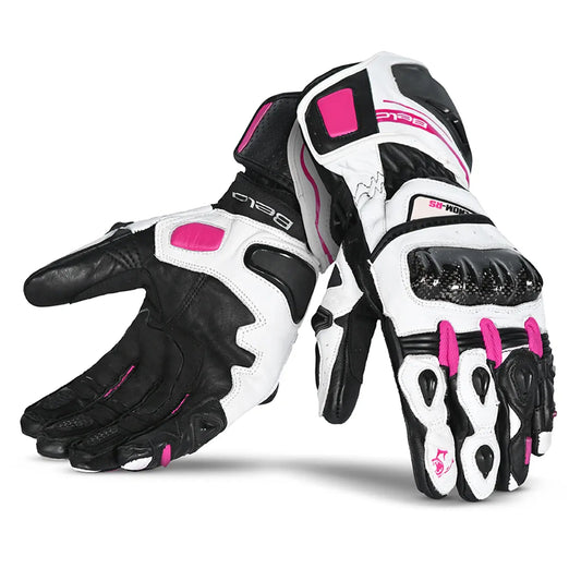 BELA Venom RS Guanti da corsa da Donna- Bianco/Nero/Rosa 