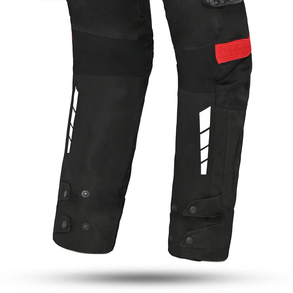 Bela Crossroad Extreme WP Pantaloni in tessuto impermeabile Nero/Antracite/Rosso toe