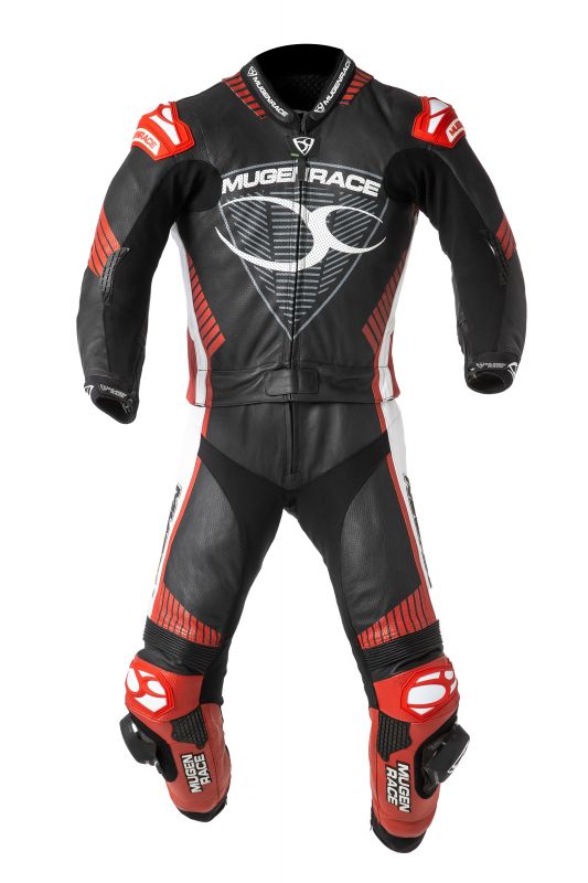 MUGENRACE MNR-1711 Impegnato Tuta Pelle Nero Bianco Rosso