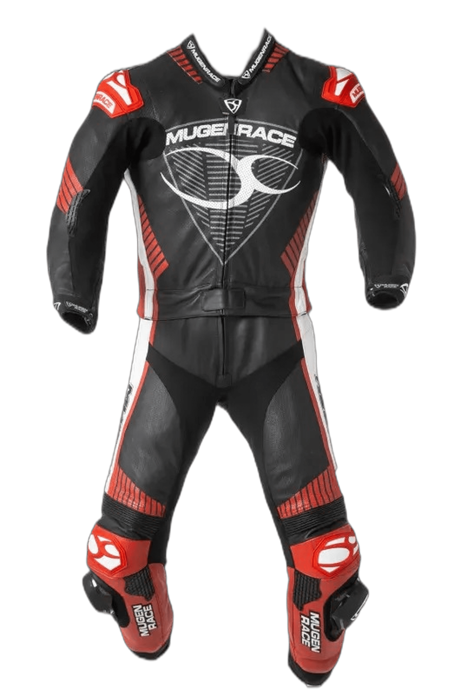 MUGENRACE MNR 1711 Impegnato Traje Piel Donna Nero Rosso Bianco 