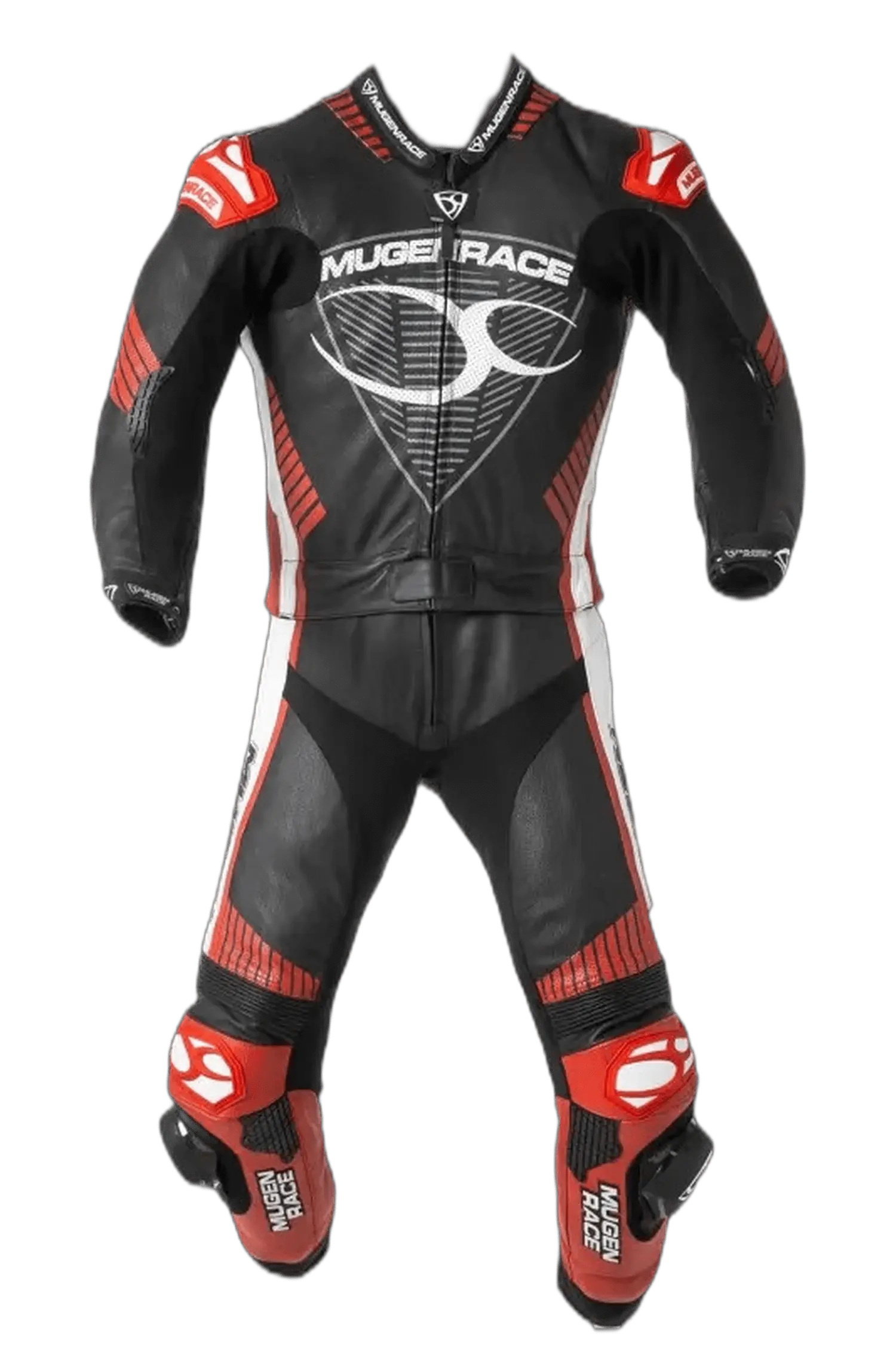 MUGENRACE MNR-1711 Impegnato Tuta Pelle Nero Bianco Rosso 