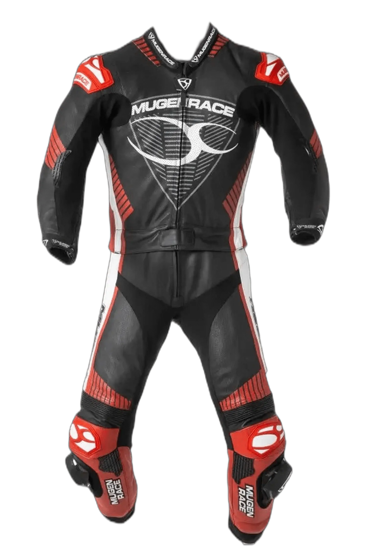 MUGENRACE MNR-1711 Impegnato Tuta Pelle Nero Bianco Rosso 