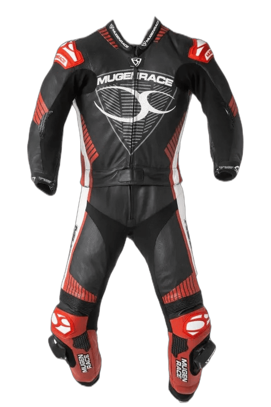 MUGENRACE MNR-1711 Impegnato Tuta Pelle Nero Bianco Rosso 