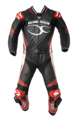 MUGENRACE MNR 1711 Impegnato Traje Piel Donna Nero Rosso Bianco 