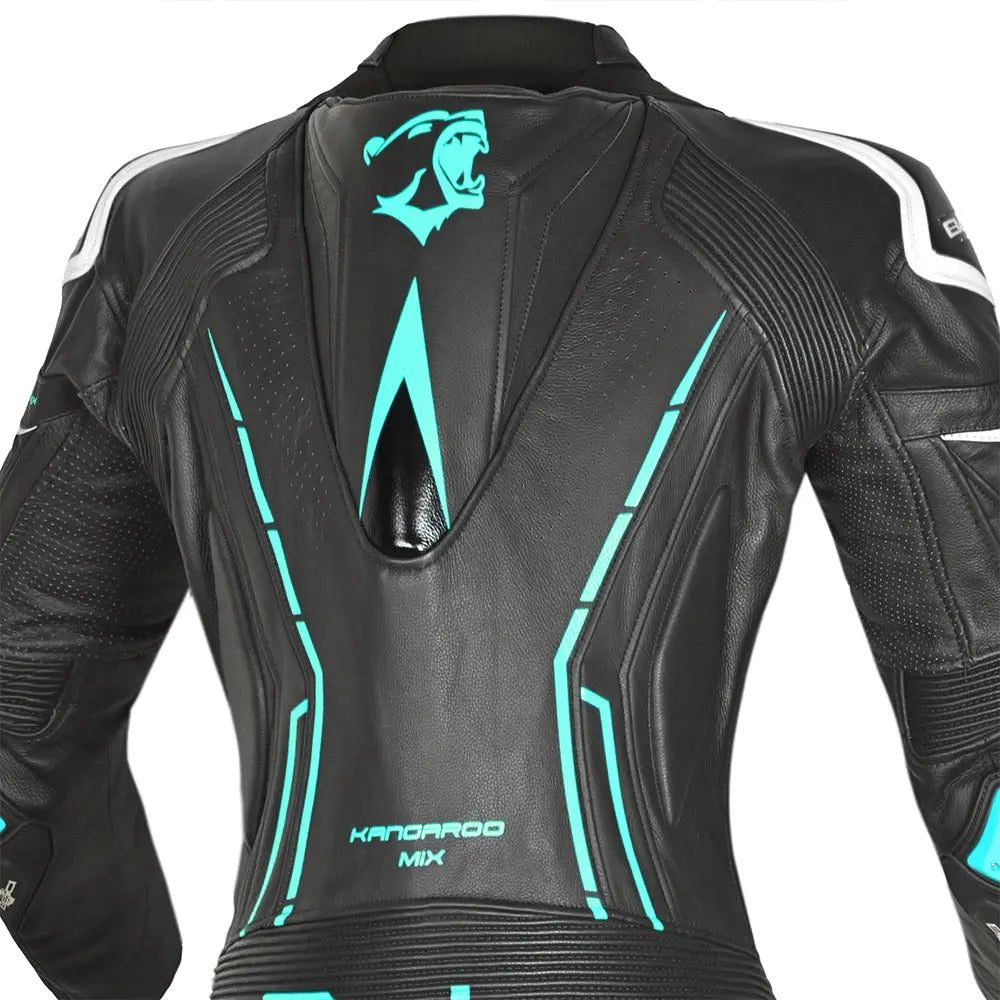 Bela Rocket Nero blu 1PC Tute in Pelle Di Canguro Mix Donna back shoulder