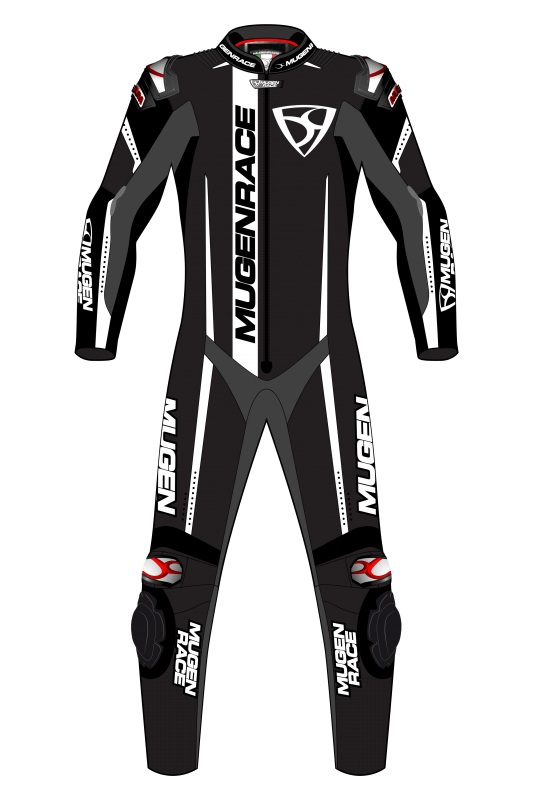 MUGENRACE LS1 MNR-1901 Assassino Tuta Pelle Bambino Nero Bianco
