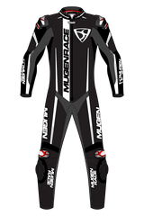 MUGENRACE LS1 MNR-1901 Assassino Tuta Pelle Bambino Nero Bianco