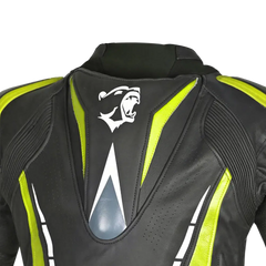 Bela Rocket Nero Giallo Men Giacca (Pelle Di Canguro Mix) 