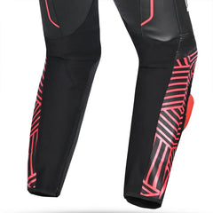 BELA NorthStar 1PC tute da corsa moto Nero rosso back leg