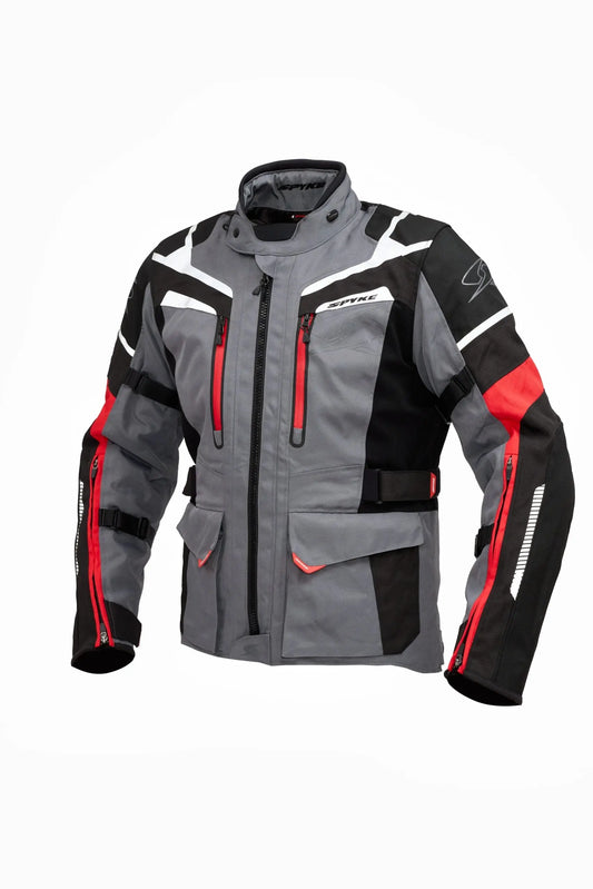 SPYKE - COMPASS DRY TECNO JACKET GREY/BLACK/RED - SECURTEX MOTOR S.L (t/a MaximoMoto)