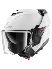 SHARK OXO BLANK MOTOCICLETA ABATIBLE CASCO BLANCO PERLADO