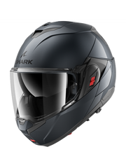 SHARK OXO BLANK FLIP FRONT EN DE MOTOCICLETA CASCO METAL PISTOLA