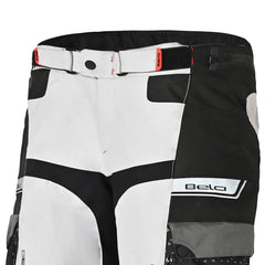 BELA CROSSROAD EXTREME WP PANTALONI UOMO MOTO TESSUTO GHIACCIO GRIGIO ROSSO 