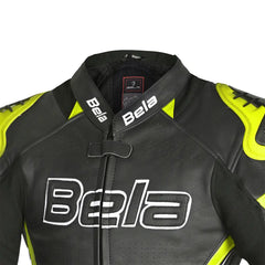 Bela Rocket Nero Giallo donna Giacca (Pelle Di Canguro Mix) chest