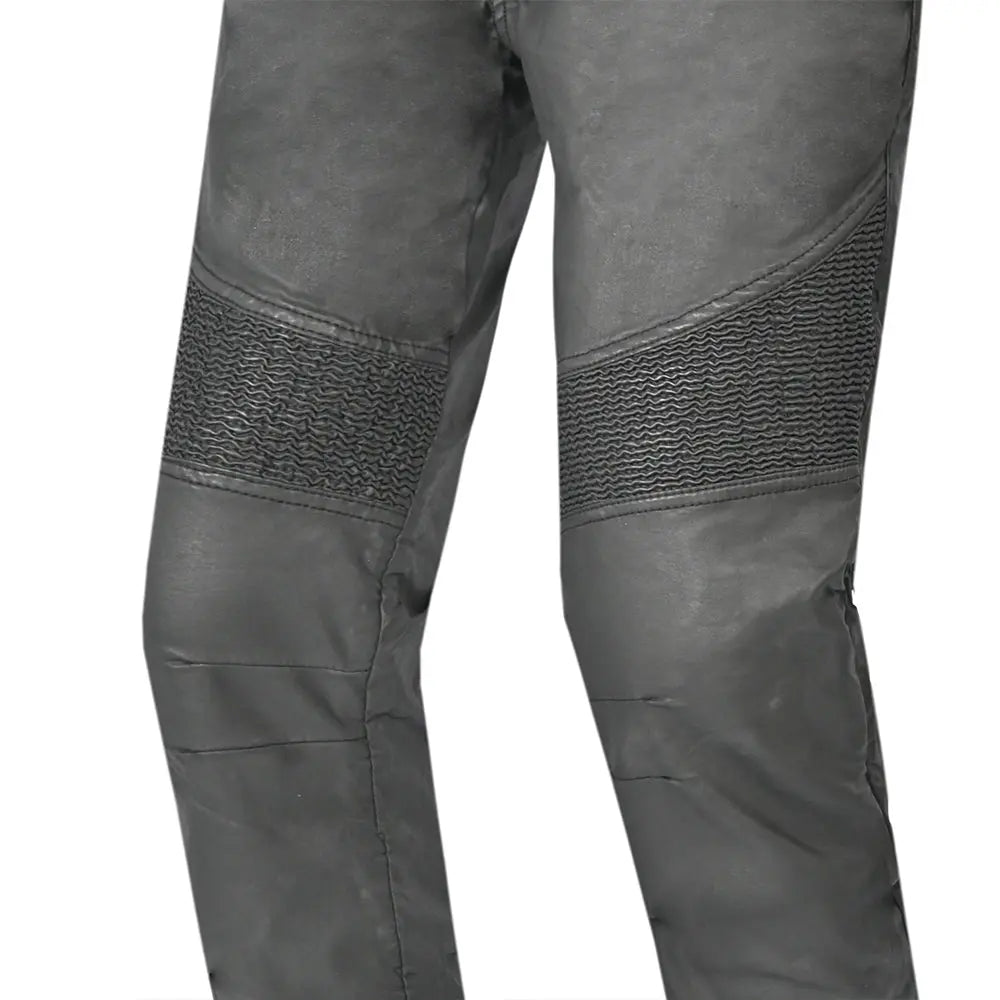 Bela Tom Men Wax Coated Denim Nero Pantaloni 