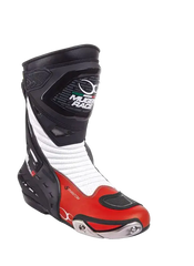 MUGENRACE MNR-1490 SPHANTOM 2 Moto Stivali Neri Rossi Bianchi 