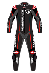 MUGENRACE LS1 MNR-1901 Assassino Tuta Pelle Bambino Nero Bianco Rosso