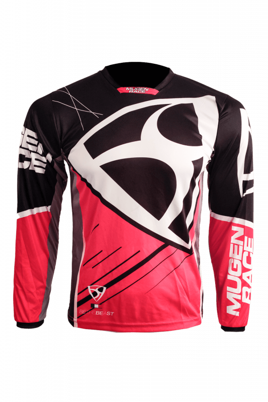 MUGENRACE CR-MNR-2492 MAGLIA HEMY CROSS NERA ROSSA 