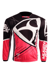 MUGENRACE CR-MNR-2492 MAGLIA HEMY CROSS NERA ROSSA 