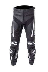 MUGENRACE LP-MNR-1915 RBRS-1 Pantaloni in pelle neri e bianchi