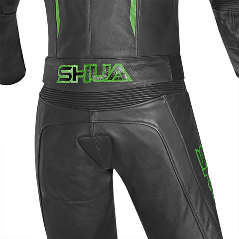 Shua Infinity Tuta Moto 2 pezzi Nero/Verde