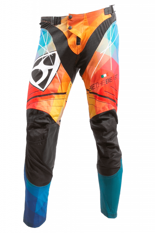 MUGENRACE CR-MNR-2496 MERO CRUZ PANTALONI ARANCIONE ROSSO