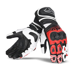 R-tech GP Racing  Guanti da corsa da uomo - NERO/ROSSO 