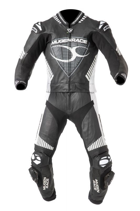 MUGENRACE MNR-1711 Tuta in pelle Impegnato Nero Bianco 