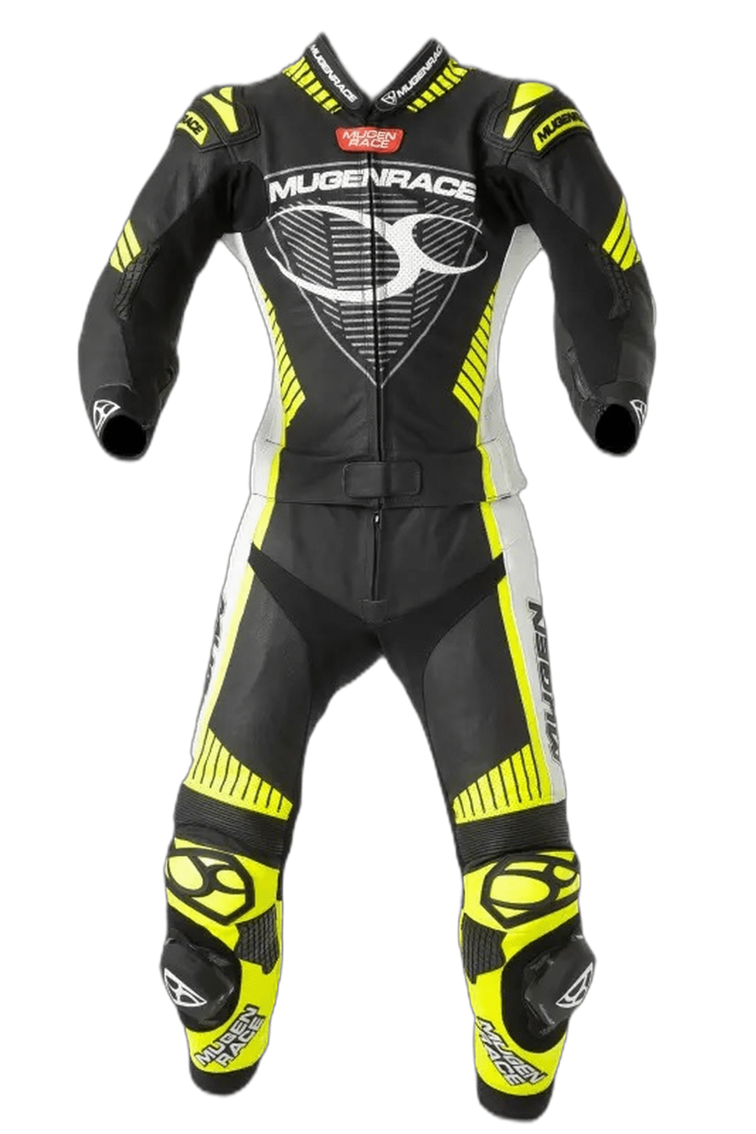 MUGENRACE MNR 1711 Impegnato Traje Piel Donna Nero Giallo Bianco 