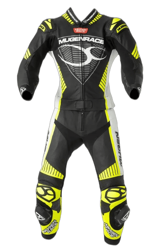 MUGENRACE MNR 1711 Impegnato Traje Piel Donna Nero Giallo Bianco 