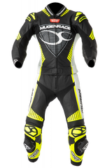 MUGENRACE MNR 1711 Impegnato Traje Piel Mujer Negro Amarillo Blanco