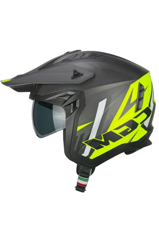 CGM 155X RUSH SPRINT Moto Jet Caschi Grafite Giallo fluo opaco 