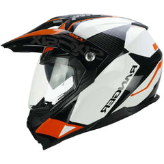CGM 666G TWIN RANGER Moto Integrali Avventura Caschi Bianco Arancione