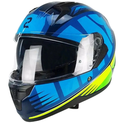 SKA-P 3MHG Speeder sport Moto Integrali Caschi Blu Giallo 