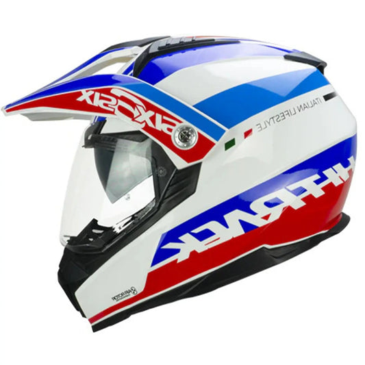 CGM 666S TWIN HITRACK Moto Avventura Caschi Bianco Blu Rosso – Yamoto.it