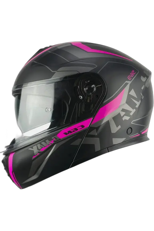 CGM 569G C-MAX CITY Moto Modulare Nero Fucsia Fluo Opaco 