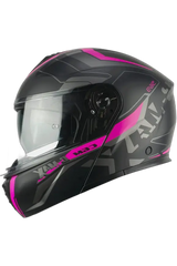 CGM 569G C-MAX CITY Moto Modulare Nero Fucsia Fluo Opaco 
