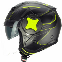 CGM 169G LI SPORT Caschi Jet Grafite Giallo fluo satinato