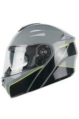 CGM 568X BER CITY Moto Modulare Caschi Nero Grigio Giallo fluo 