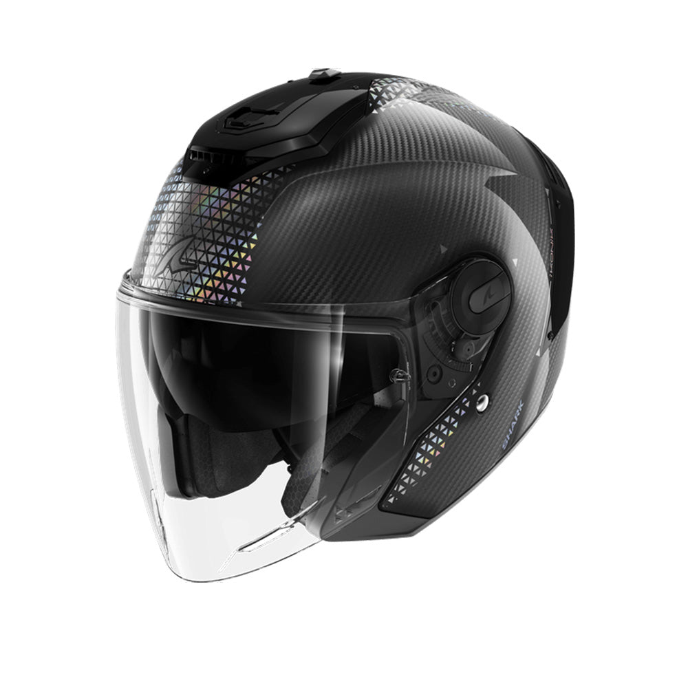 SHARK RS JET IKONIK carbonio iridescente aperto Caschi