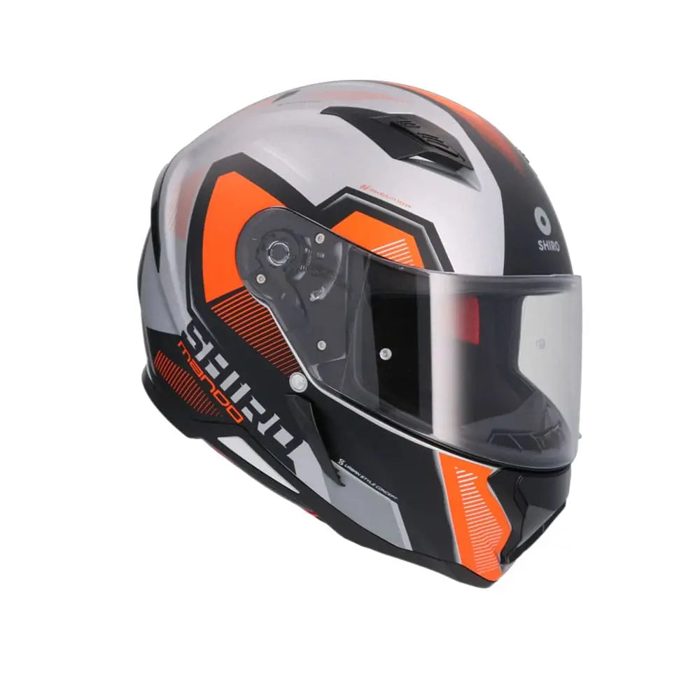 SHIRO Hunter Sh-890 Integrale Caschi Opaco Nero Arancia 
