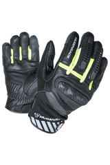 MUGENRACE HAI-KO CORTA Moto Guanti Nero Giallo Fluor