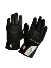MUGENRACE G-MNR-2069 MIA Corti Moto Guanti Nero Bianco 