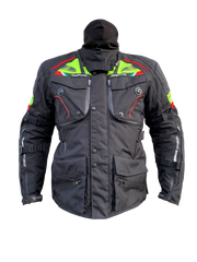 MUGENRACE NJ-MNR-2099 MARS Giacca Tessile Nero Giallo Fluo