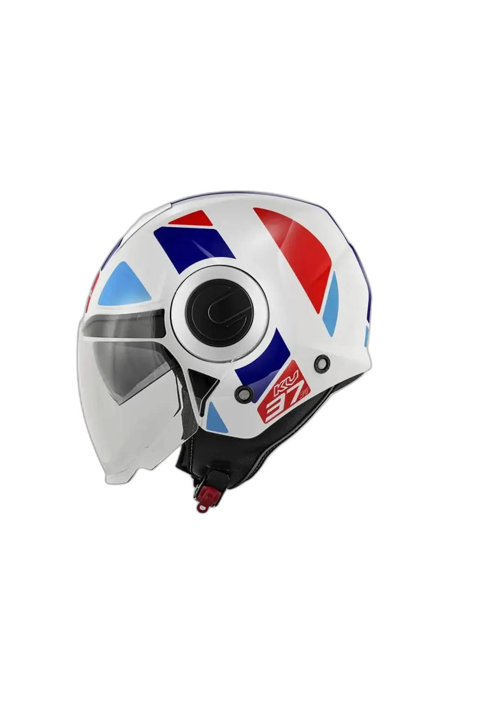 KAPPA KV37 EVO Scooter Jet Caschi Bianco Blu Rosso 